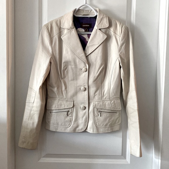 Danier Leather Blazer - Cream - Picture 1 of 5